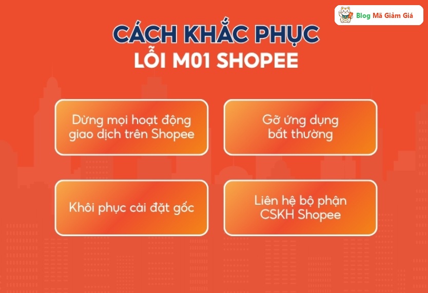 4 cách khắc phục lỗi M01 Shopee chính thức