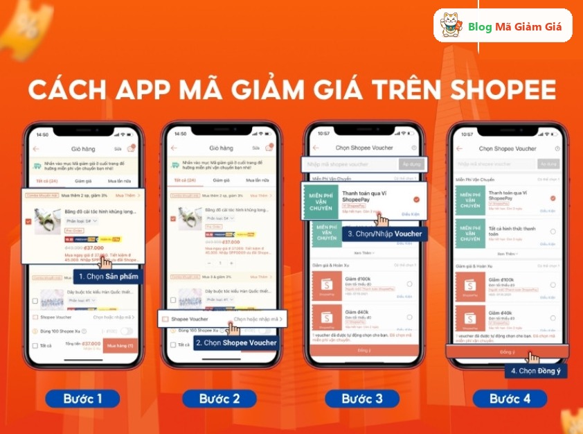 Hướng dẫn các bước áp mã giảm giá trên Shopee tránh lỗi M02